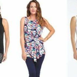 Ruby Ribbon Tuck Tunic #1424 Smudge Floral